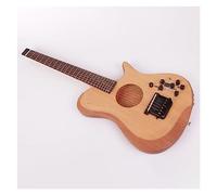 24 Frets Headless Silent Left/right Hand Travel Mini Portable Built In Effector Electric Acoustic Guitar Headless Electric Guitar Kit (Color : Right 01)