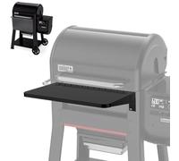24" Front Folding Table for Weber Searwood 600 Pellet Grill with 2 Tool Hooks, Grill BBQ Prep Table for Weber Searwood 600 Accessories, 280 Sq in Workspace, 40 lb Capacity, Locking Fold-Down Design