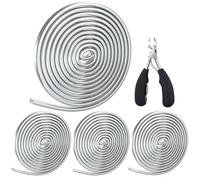 24 Ft 4 Rolls 5/64" Round U Hobby Came, with Diagonal Cutting Pliers