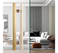 24" Gold Barn Door Pull Handle Modern Push Pull Door Handle for Glass & Commercial Front Doors Includes Fittings Elegant Simple Design 150cm/59.1in Size