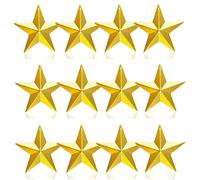 24 Gold Metal Barn Star for Craft,Barn Star for Home Garden Decoration,Iron Vintage Luxury Wall Arts and Crafts, Hanging Wall Decor for House Christmas Indoor Outdoor DIY Handmade Decorative Accent
