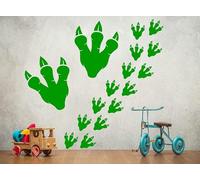 24 Green Dinosaur Footprint Bedroom Wall Art Vinyl Sticker Decal 75mm by TEEZ
