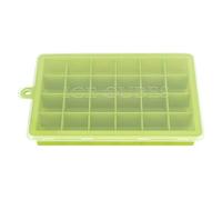 24 Grid Ice Cube Trays for Freezer, 2Pcs Easy Release Whiskey Ice Cubes Mold with Lid Reusable Silicone Ice Tray for Cocktail,Whiskey (Green)