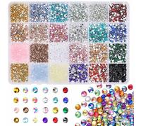 24 Grid Nail Art Rhinestone Nail Charms Glass Crystal Rhinestone Mix Nail Art Charms Nail Art Decoration