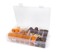 24 Grid Plastic Organiser Snackle Box with Compartments, Leak-Proof Lid for Crafts, Beads, Travel Plane Snacks, Earrings & Screw Storage | Portable Multi-Compartment Storage Box (Snack Tray)