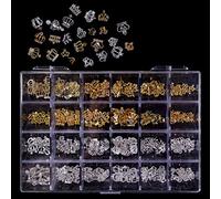 24 Grids 3D Nail Jewelry Luxury Art Rhinestones Studs Crystal for Decors Rings Earring Assorted