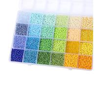 24 Grids Beads Storage Solution Featuring Multiple Color Resin Beads for Art and Craft Creation Beads Storage Organizers