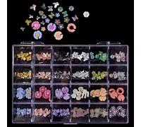 24 Grids Nail Art Rhinestones Charms Designs Crystal Dangle Manicure Jewelry Diamonds Manicure Accessory Set