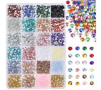24 Grids Nails Charm Glass Crystal Rhinestones Art Rhinestones Resin Art Charm For Salon