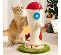 24'‘ H Cat Scratching Post Carrot with Catnip, Cute Cat Scratcher Post with Durable Natural Wooden Turntable Toy, Blue Carrot Shape Design Cat Toy Cat Tree Sisal Scratcher for Indoor Cats