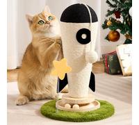 24'‘ H Cat Scratching Post Carrot with Catnip, Cute Cat Scratcher Post with Durable Natural Wooden Turntable Toy, Blue Carrot Shape Design Cat Toy Cat Tree Sisal Scratcher for Indoor Cats