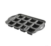 24 Hole Cupcake Pan, 12 Hole Square Round Muffin Square Small Cupcake Round Baking Cake Molds(A)