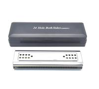 24 Hole Double-Side C&G Key Tremolo Harmonica Phosphor Bronze Reed Stainless Steel Harmonica