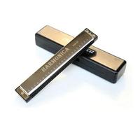 24 Hole Harmonica Metal Organ Beginners(Silver)