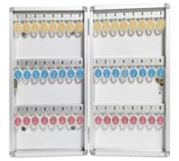 24-Hook Wall-Mounted Portable Key Box with Code Lock - Secure Key Sto Cabinet for Home, Office, School, and Real Ete (Holds 48 Keys)