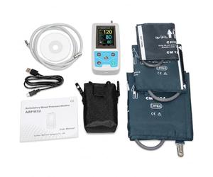 24-Hour Ambulatory Blood Pressure Monitor | Medical Grade Holter with PC Software | Includes 3 Cuffs for Child, Adult & Large Adult