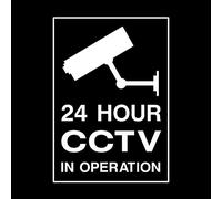 24 hour CCTV in operation Window Sticker - Security, Camera, Closed Circuit TV, Warning Safety (MISC57)