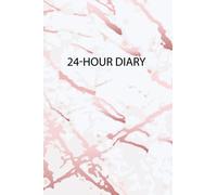 24-Hour Diary: Undated Hourly Notebook for Business and Personal, 6x9 Inches | Pink Marble Theme