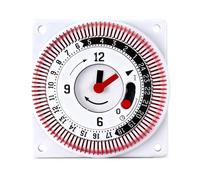 24 Hour Immersion Heater Timer Switch, Mechanical Timer Indoor Energy Saving 16 Amps, Programmable, 48 ON/OFF Segment Schedule, for Home Appliance, Water Pump, Heating, Cooling, Light, Security & More