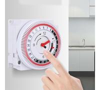 24 Hour Mechanical Heater Timer Switch 16A Programmable Energy Saving Device for Central Heating Water Aquarium Lights Home Office
