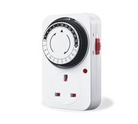 24 Hour Mechanical Timer Plug Socket UK,Digital Time Timer,Timer Switch,Energy Saving Plug Standard Size-Programmable Time Controller for Indoor Lights,Lamps and Home Appliances,CE Listed Smart Plugs