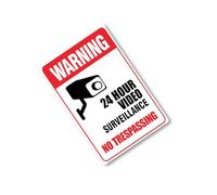 24 Hour Video Signs Metal CCTV Camera Sign, C