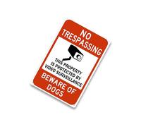 24 Hour Video Signs Metal CCTV Camera Sign, D, B