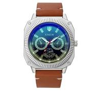 24 Hour Watch Fashion Belt Three Eyes Decoration Foreign Trade Sports Quartz Watch (E, One Size)
