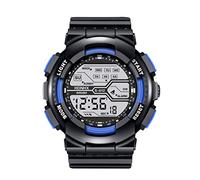 24 Hour Watch Men's Sport Fashion Wrist LCD Stopwatch Date Watch Rubber Digital Boy Men's Watch (Dark Blue, One Size)