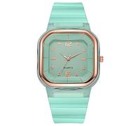 24 Hour Watch Minimalist Fashion with Dial Women's Quartz Silicone Strap Men's and Women's Couple Student Watch (I, One Size)