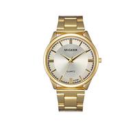 24 Hour Watch Quartz Fashion Stainless Steel Man Watch Wrist Analog Crystal Men's Watch (Silver, One Size)