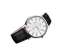 24 Hour Watch Watch Dial Belt Gift Classic Men's Calendar Trend Roman Strap Scale Men's Watch (White, One Size)
