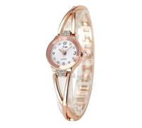 24 Hour Watches Lady's Rose Gold Bracelet Quartz Digital Watch Showcasing Refined Feminine Charm Dial Watches for Men (Rose Gold, One Size)