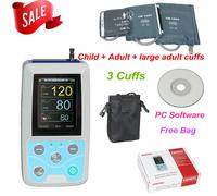 24 Hours Ambulatory Blood Pressure Monitor NIBP Holter with 3 Cuffs+PC Software