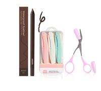 24 HR Waterproof Eyeliner Duo Sharpenable Eye Pencil, Plum Waterproof Eyeliner Duo Sharpenable Eye Pencil (05-Brown)