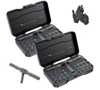 24 in 1 DIY Screwdriver Set Magnetic Compact and Portable Ratchet Screwdriver, 24 in 1 Magnetic Ratcheting Screwdriver Set with Detachable Ratchet Handle Household Precision Repair Tool Kit(2sets)