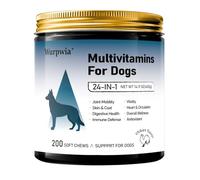 24-in-1 Dog Multivitamin 200 Count - Soft Chews with Glucosamine, Chondroitin, Probiotics, Omega-3 for Joint, Skin & Coat, Digestive & Immune - Chicken