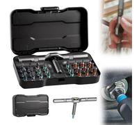 24 in 1 Magnetic Screwdriver Set, Ratchet Screwdriver Set, Multi Bit Magnetic Drive Sets with Detachable Ratchet Handle, Precision Screwdriver Sets for Furniture, Computer, Bicycle Repair (1 Set)