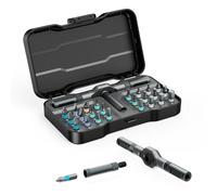 24 in 1 Magnetic Screwdriver Set with Mini Ratchet, Precision Torx & Security Bits, Professional CR-V Steel Hand Tool Kit for Game Console Repair & Household DIY (24 Piece)