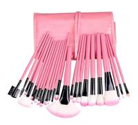 24 in 1 Professional Makeup Brush Set with PU Leather Case | Soft Synthetic Bristles | Full Face Makeup Brushes for Foundation, Powder, Blush, Eyeshadow & Lip