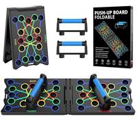 24 in 1 Push Up Board Multifunctional Foldable Portable Fitness Workout Press-up Stands Tools Exercise Muscle Board,Home Exercises for Men/Women