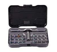 24 in 1 Screwdriver Set, DIY Screwdriver 24 in 1 Magnetic Screwdriver Set, Multi-Purpose Ratchet Screwdriver Set with Detachable T Ratchet Handle for Furniture Bicycle Electronics Maintenance