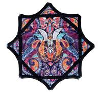 24 in Spinning Dance handkerchief, Beginner Spinning Cloth, Flow Star Spinning Cloth Sided Print Fingertip Rotating Juggling Vibrant Patterns for Party G