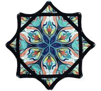 24 in Spinning Dance handkerchief, Beginner Spinning Cloth, Flow Star Spinning Cloth Sided Print Fingertip Rotating Juggling Vibrant Patterns for Party H