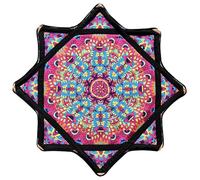 24 in Spinning Dance handkerchief, Beginner Spinning Cloth, Flow Star Spinning Cloth Sided Print Fingertip Rotating Juggling Vibrant Patterns for Party A