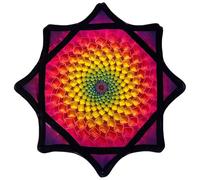 24 in Spinning Dance handkerchief, Beginner Spinning Cloth, Flow Star Spinning Cloth Sided Print Fingertip Rotating Juggling Vibrant Patterns for Party R