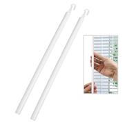24 inch 2 Pair Blind Wands,Clear Blind Rod with Hook and Grip,Vertical Blinds Replacement Parts,Plastic Blind Opener,Curtain Stick Blind Tilt Wand for Window (24 inch_White)