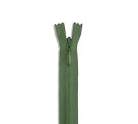24 Inch Army Green Invisible Zipper, Non-Separating, Hidden Seam Zippers for Dresses, Skirts, Crafts, Pillows & DIY Clothing Repairs, 2mm Teeth