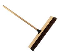 24-Inch Bassine Broom - Wide Outdoor Sweeper with Wooden Handle - Perfect for Large Patios, Driveways, and Walkways - High-Performance Bassine Bristles