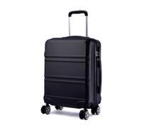 (24 inch Black) 3pcs Suitcase Sets ABS Hard Shell Luggage Travel Trolley Case